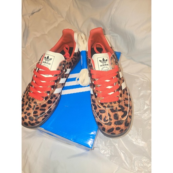 Adidas Samba OG Red Leopard unisex Mens size 5.5 women's size  6.5. NEW - Picture 9 of 13